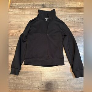 Athleta Black 1/4 Zip Sweatshirt women’s size XXS